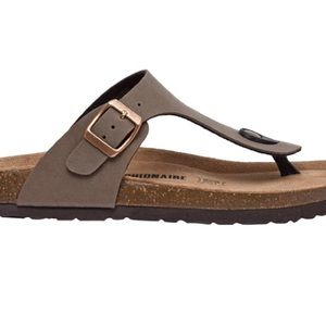 Soft Moc Women's Slip On Thong Brown Sandal Size 9 Comfy Lightly Worn Summer